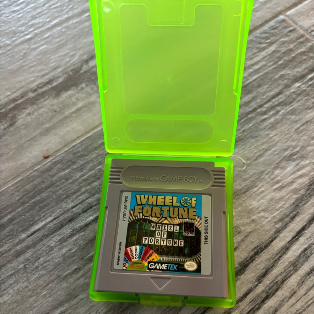 Wheel of fortune game boy cartridge